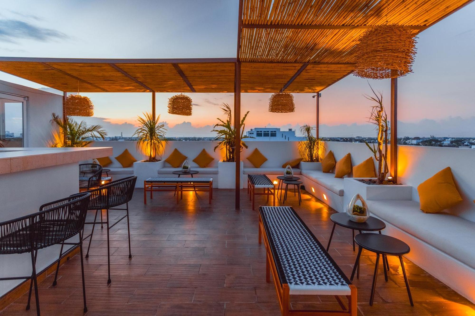 Terrasse Hotel Playa Del Carmen Exterior foto